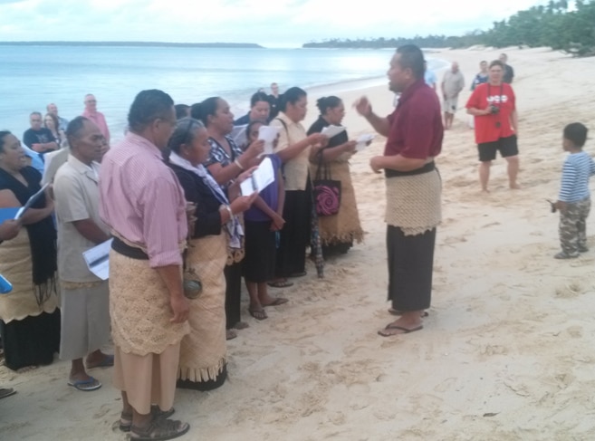 Fest auf tonganische Art am Beach