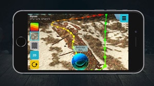 3D-Karte Ulysses auf IPhone von Ocean Maps 2