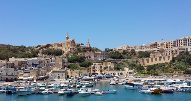 Fährenhafen in Gozo