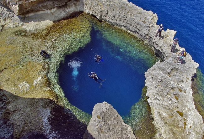 Tauchen in Malta und Gozo Tauchen in Malta und Gozo im Blue-Hole